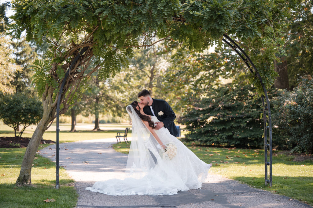 Sivad Media Group filming a Michigan outdoor wedding with cinematic lighting